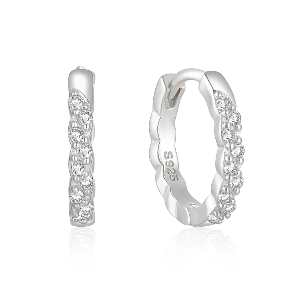 ROXI Classic Single-sided Diamond Earrings 925 Sterling Silver Round Versatile Small Jewelry Ladies Valentine's Day Gift