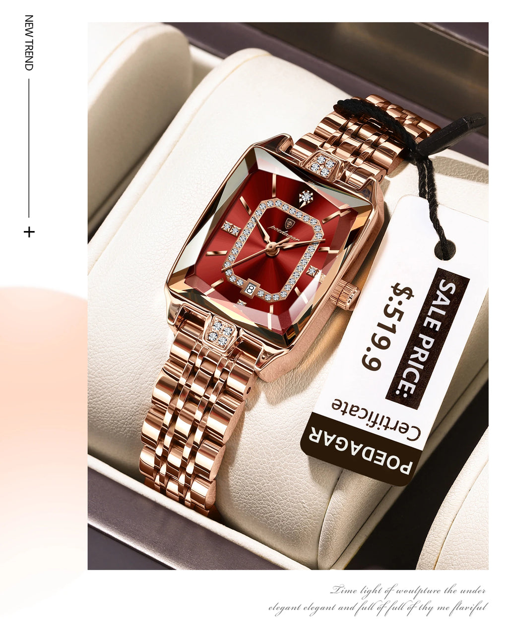 POEDAGAR High Quality Women Watch Waterproof Date Fashion Women's Watches Luxury Stainless Steel Quartz Ladies Wristwatch Reloj