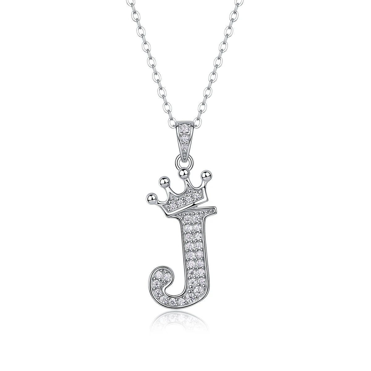 925 Silver Initial Necklace Sparkling Full Moissanite Diamond Pendant Charm Necklaces for Women Letter Name Choker Jewelry Gift