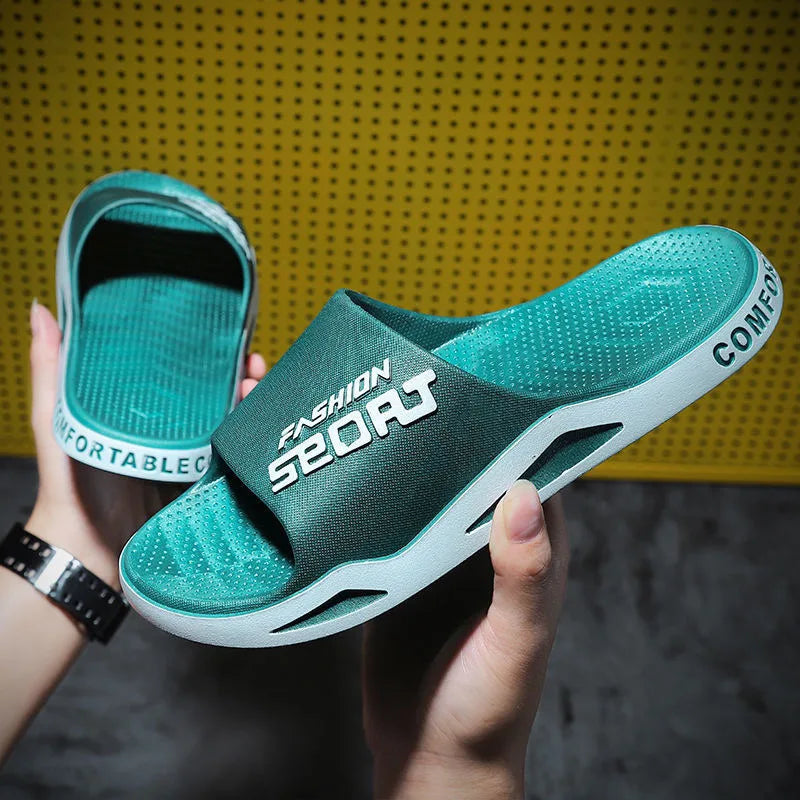 Big Size 50 51 Men's New Summer Slippers Fashion Home Bathroom Sandals Anti Slip Beach Outdoor Plus Size Soft Sole Flip Flops