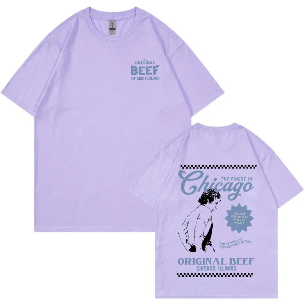 The Bear TV Series Jeremy Allen T-shirts The Original Beef of Chicagoland T-shirt Men/Women Clothing Cotton Oversized T Shirts