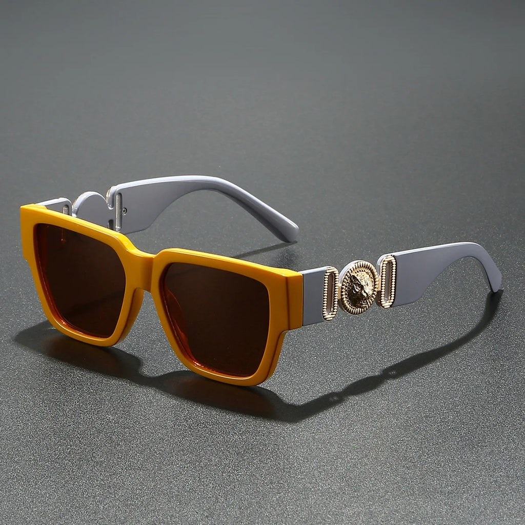 2025 Newest Luxury Sunglasses For Men And Women Square Lion Brand Designer Unisex Glasses Classic Style UV400