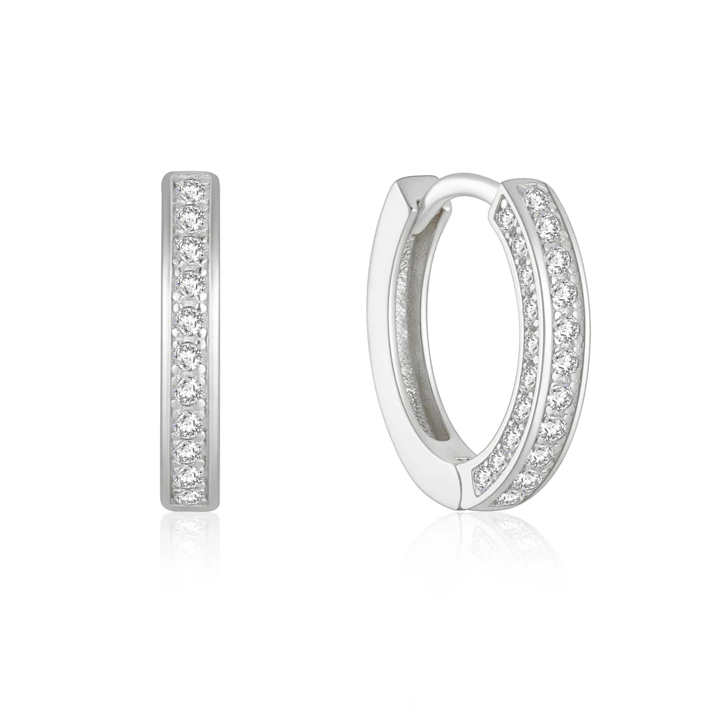 ROXI Classic Single-sided Diamond Earrings 925 Sterling Silver Round Versatile Small Jewelry Ladies Valentine's Day Gift